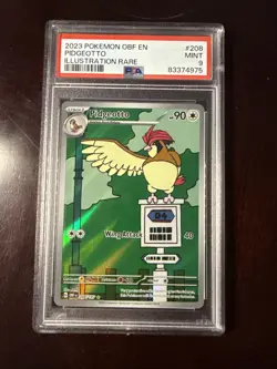 2023 POKEMON OBF EN-OBSIDIAN FLAMES ILLUSTRATION RARE #208 PIDGEOTTO PSA 9 - Image 1