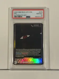 One Piece TCG Carrying on His Will Imu OP13-079 Alt Art Foil PSA 10 - Image 1