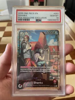 Shanks (2025 PSA Magazine Promo) OP09-001 One Piece Promotion Cards Foil - Image 1