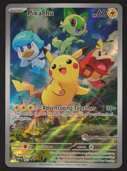 2023 Pikachu SVP 027 Pokemon Center ETB Black Star Promo Pokemon TCG Card - Image 1