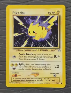 Pikachu 70/111 Common Neo Genesis Unlimited Pokemon Card - Image 1