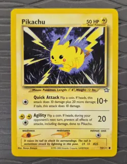 Pikachu 70/111 Common Neo Genesis Unlimited Pokemon Card - Image 3