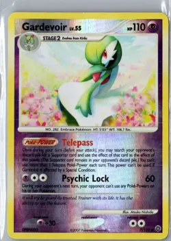 2007 Secret Wonders Gardevoir 7/132 Reverse Holo Rare Pokemon Card NM - Image 1