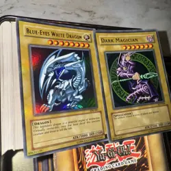 Yugioh 2002 Lord of D Collectors Tin With cards with BLUE EYES+DARK MAGICIAN - Image 3