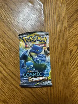 Pokemon TCG Sun & Moon Cosmic Eclipse Booster Pack Blastoise Art - Image 1