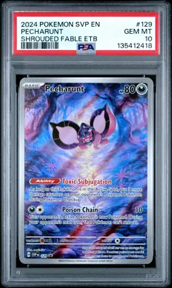 2024 POKEMON SVP EN-SV BLACK STAR PROMO #129 PECHARUNT PSA 10 - Image 1