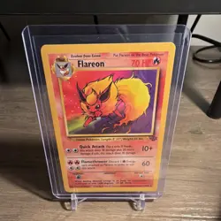 Pokemon Flareon Jungle 19/64 Rare Regular Unlimited ENG 1999 HP 70 Stage 1 - Image 1
