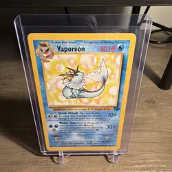 Pokemon Vaporeon Jungle 12/64 Rare Regular Unlimited ENG 1999 HP 80 Stage 1 - Image 1