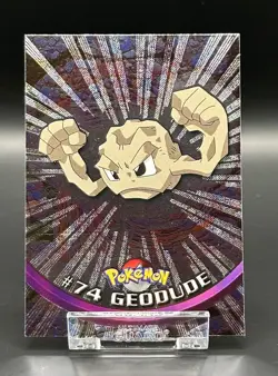 1999 Topps Pokemon TV GEODUDE #74 Holo Foil Mint “Rays” - Image 1