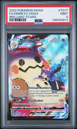 Pokemon Mimikyu Vmax Brilliant Stars TG17/TG30 PSA 9 - Image 1
