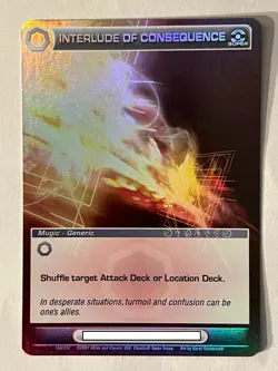 Chaotic 169/232 Interlude Of Consequence Super Rare Holo Foil Mugic Card - Image 1
