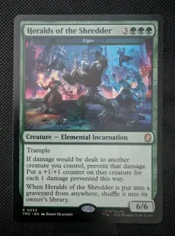 MTG Teenage Mutant Turtles Commander Rare HERALDS OF THE SHREDDER ( VIGOR) NM - Image 1