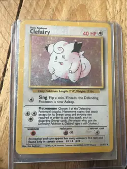 Pokemon Clefairy 5/102 - 1999 Base Set Holo Rare - Vintage WotC - Image 1