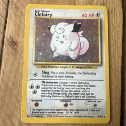 Pokemon Clefairy 5/102 - 1999 Base Set Holo Rare - Vintage WotC - Image 2