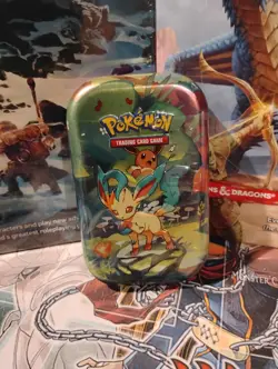 Pokemon Prismatic Evolutions SV8.5 Leafeon Mini Tin Factory Sealed 🌟✨🌙💫 - Image 1