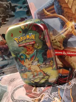 Pokemon Prismatic Evolutions SV8.5 Leafeon Mini Tin Factory Sealed 🌟✨🌙💫 - Image 4