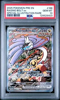 2025 POKEMON PRE EN-PRISMATIC EVOLUTIONS #166 RAGING BOLT ex SIR - Image 1