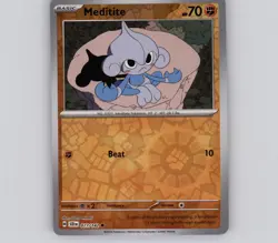 Meditite 77/142 Reverse Holo C Stellar Crown NM Pokemon - Image 1