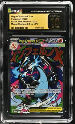 2025 Pokemon Black Star Promos Mega Charizard X ex #023 CGC 10 PRISTINE - Image 1