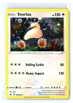 POKEMON SNORLAX 140 SWORD & SHIELD NM - Image 1