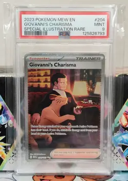 Pokemon TCG Giovanni's Charisma 151 English Special Illustration Rare PSA 9 - Image 1