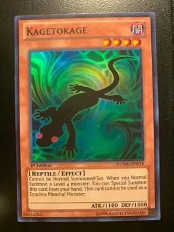 Number Hunters YuGiOh TCG NUMH-EN018 Kagetokage 1st Ed - Image 1