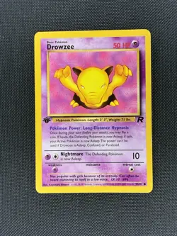 Drowzee 54/82 Team Rocket 1st Edition Pokemon TCG 1999 LP - Image 1