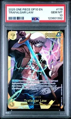 PSA 10 - 2025 One Piece Royal Blood Trafalgar Law #OP10-119 - SEC - Image 1