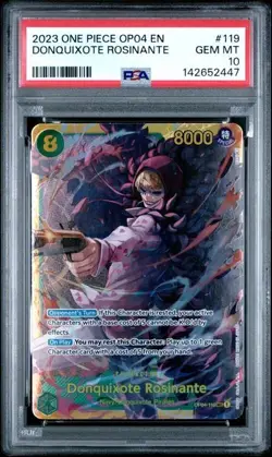 PSA 10 - One Piece Kingdoms of Intrigue Donquixote Rosinante #OP04-119 - Image 1