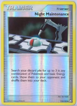 Night Maintenance - 113/123 - Reverse Holo - D&P: Mysterious Treasures - Pokemon - Image 1