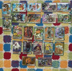 Digimon Vintage Vending 1998 1999 Prism Holo Card Bundle. Near Mint. 22 Cards. - Image 1
