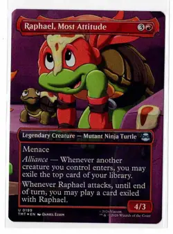 Raphael, Most Attitude FOIL Teenage Mutant Ninja Turtles U #199 MTG - Image 1