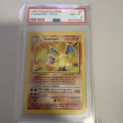 Charizard Holo 4/102 Game Pokemon PSA 8 Base set Unlimited - Image 1