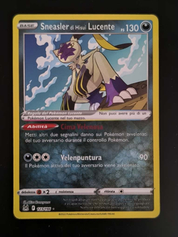 Carta Pokemon SNEASLER DI HISUI LUCENTE 123/196 Origine Perduta LOR Holo ITA NM - Image 1