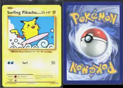 SURFING PIKACHU 111/108 SEC EVOLUTIONS POKEMON NM/M - Image 1