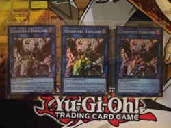 YUGIOH 3X CONDEMNED DARKLORD MZMU-EN107 SUPER 1ST ED NM - Image 1