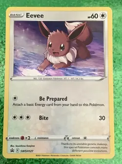 Pokemon Black Star Promo holo card Eevee SWSH127 & code card unused collectable - Image 2