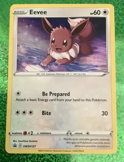 Pokemon Black Star Promo holo card Eevee SWSH127 & code card unused collectable - Image 5