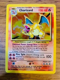 Charizard (4/102) Holo Base Set Pokemon Card! FAST & FREE P&P! - Image 1