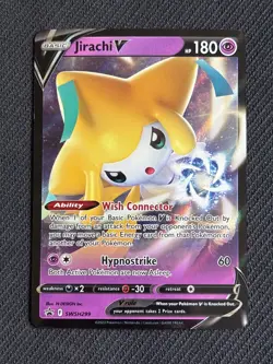 Jirachi V Black Star Promo Pokemon Card, Sword And Shield Promo, SWSH299 - Image 1