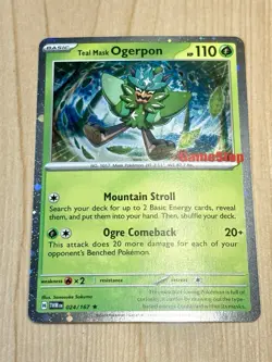 Teal Mask Ogerpon 024/167 Cosmos Holo Pokemon Gamestop Promo NM - Image 1