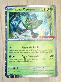 Teal Mask Ogerpon 024/167 Cosmos Holo Pokemon Gamestop Promo NM - Image 2