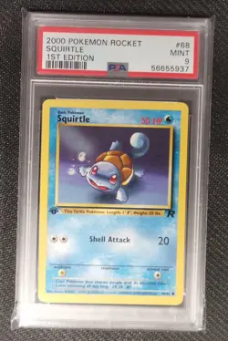2000 POKEMON ROCKET SQUIRTLE #68 1st EDITION PSA 9 - Image 1