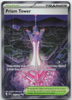 Prism Tower 111/086 Ultra Rare ME04: Chaos Rising Pokemon NM - Image 1