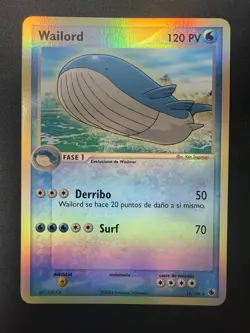 Pokemon TCG: EX Ruby & Sapphire Wailord 14/109 Reverse Holo NM Spanish - Image 5