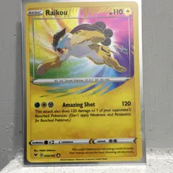 Pokemon Raikou Swsh04 Vivid Voltage Amazing Rare 050/185 Holo HP 110 English - Image 1