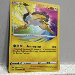 Pokemon Raikou Swsh04 Vivid Voltage Amazing Rare 050/185 Holo HP 110 English - Image 4