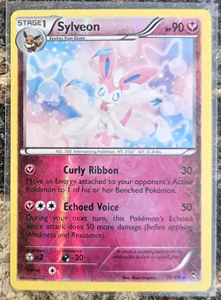 Pokemon 2014 Furious Fists Sylveon 72 Rev Holo LP - Image 1