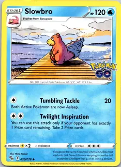 SLOWBRO - 020/078 - POKEMON GO - - LP - Image 1