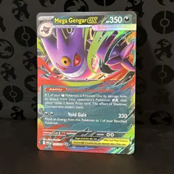 Mega Gengar ex 056/094 Double Rare Phantasmal Flames Pokemon Holo Near Mint - Image 2